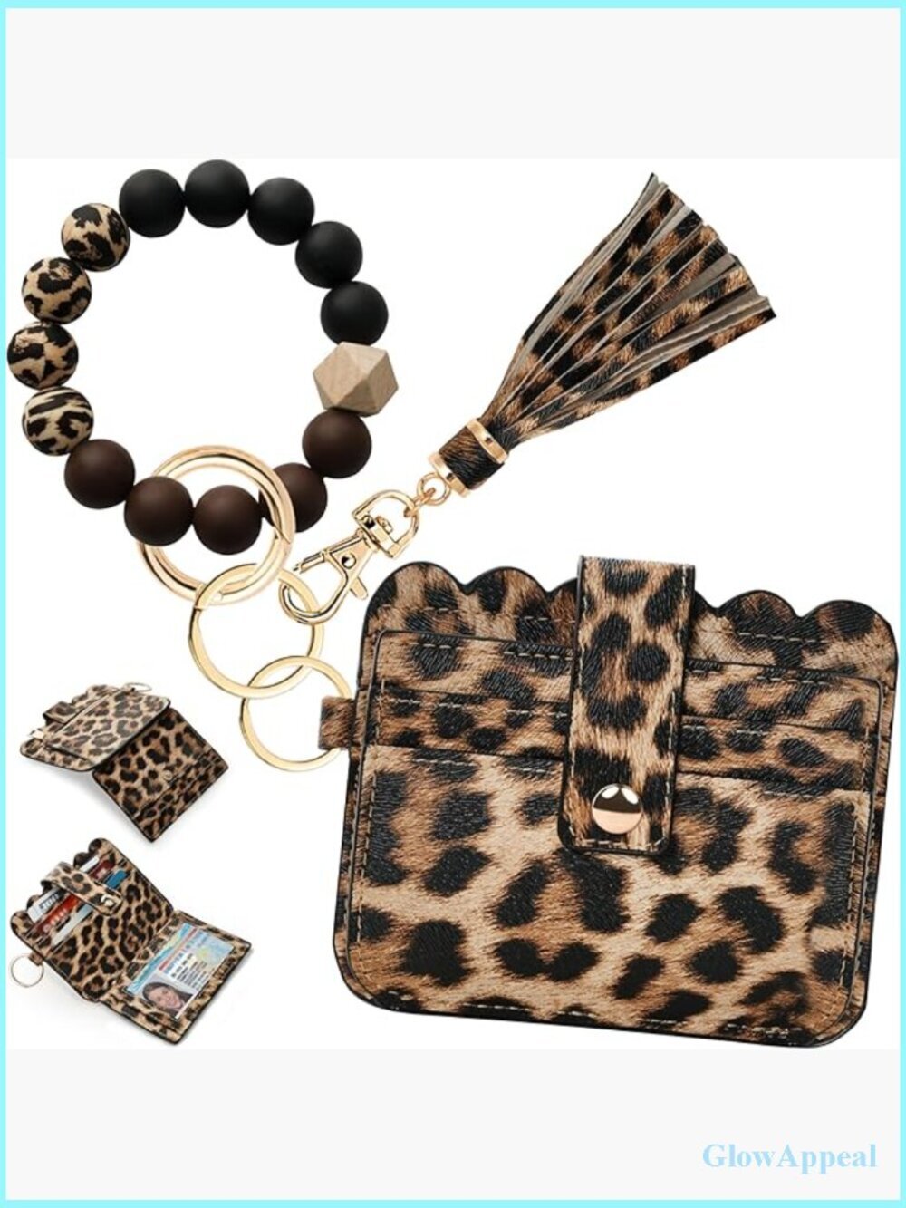 RFID Wristlet Wallet with Keychain - Card Holder & Coin Purse